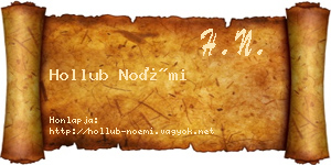 Hollub Noémi névjegykártya